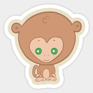 Kawaii Monkey Sticker